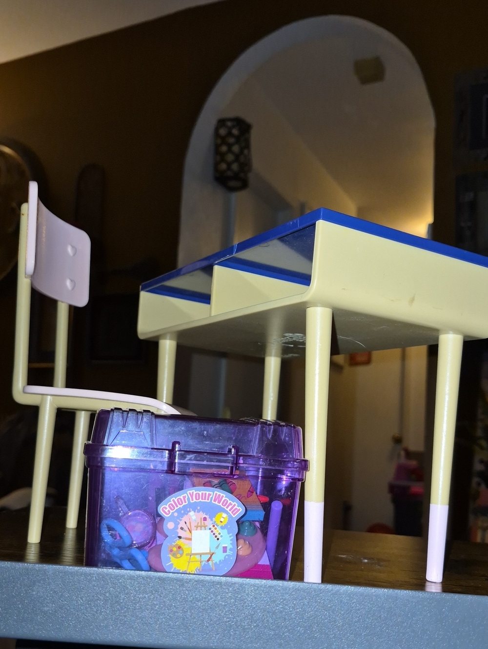 SCHOOL DESK WITH SUPPLIES FOR 18" DOLLS